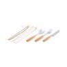 Ménagère Éco-responsable Personnalisée pas cher - Couverts Set Basuky Matières : bois personnalisable avec votre logo