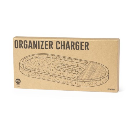 Chargeur Éco-responsable et Pratique Personnalisé Organiseur Beny Matières : bambou objet promotionnel éco-responsable