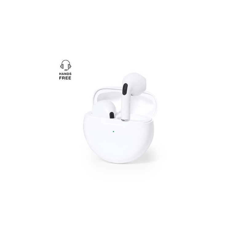 Écouteurs Audio Personnalisés de Qualité Éco-responsable Shima Couleurs : blanc personnalisable avec votre logo