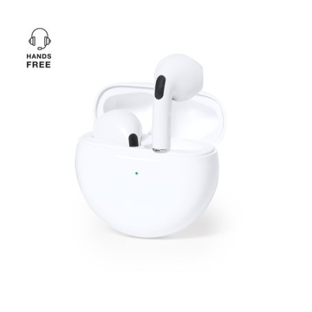 Écouteurs Audio Personnalisés de Qualité Éco-responsable Shima Couleurs : blanc personnalisable avec votre logo
