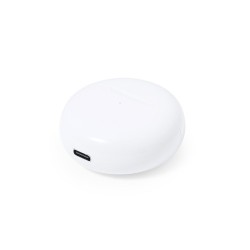 Écouteurs Audio Personnalisés de Qualité Éco-responsable Shima Couleurs : blanc marquage laser ultra précis