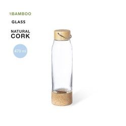 Bidon Pratique Éco-responsable Personnalisé 500 ml Aderox pas cher Matières : bambou