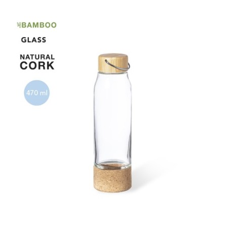 Bidon Pratique Éco-responsable Personnalisé 500 ml Aderox pas cher Matières : bambou
