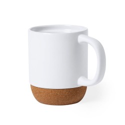 Tasse Éco-responsable Personnalisée de Sublimation Roset Matières : liège Couleurs : blanc