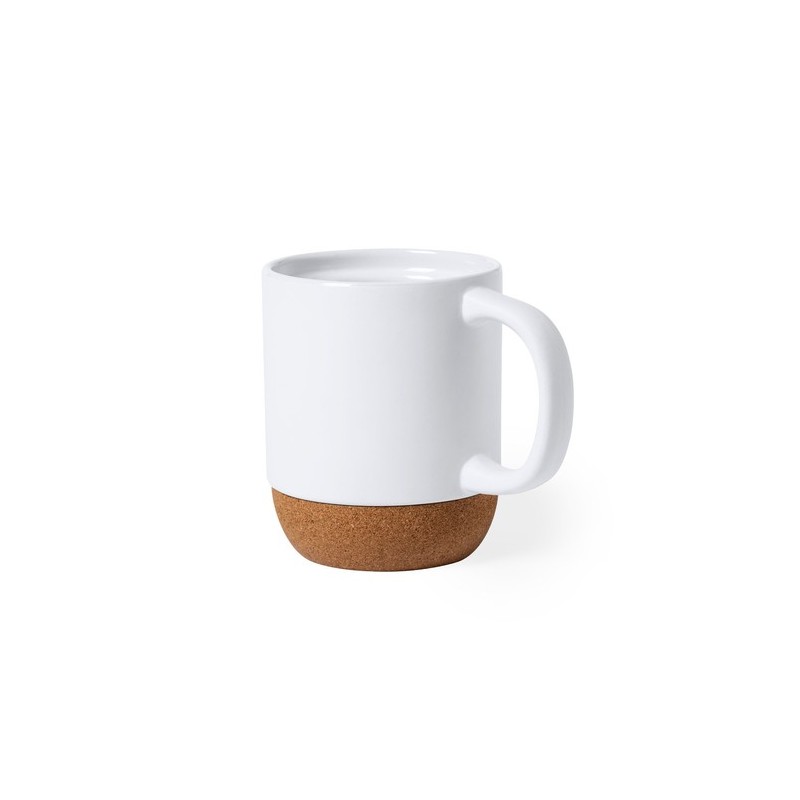 Tasse Éco-responsable Personnalisée de Sublimation Roset Matières : liège Couleurs : blanc
