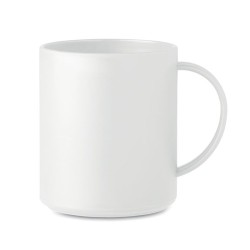 Tasse réutilisable  300 ml personnalisée - MONDAY Matières : polypropylène (PP) Couleurs : blanc goodies publicitaire événementi