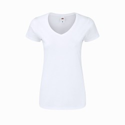 T-Shirt Femme Blanc Iconic V-Neck - Élégance et Confort