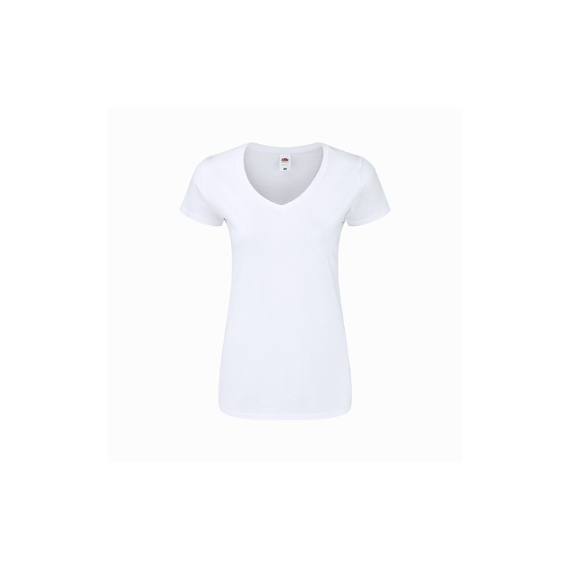 T-Shirt Femme Blanc Iconic V-Neck - Élégance et Confort