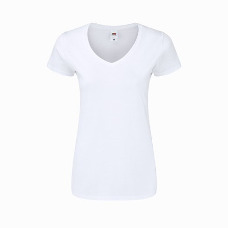 T-Shirt Femme Blanc Iconic V-Neck - Élégance et Confort