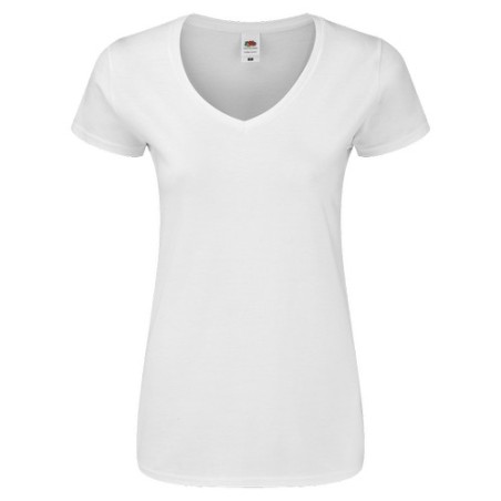 T-Shirt Femme Blanc Iconic V-Neck - Élégance et Confort