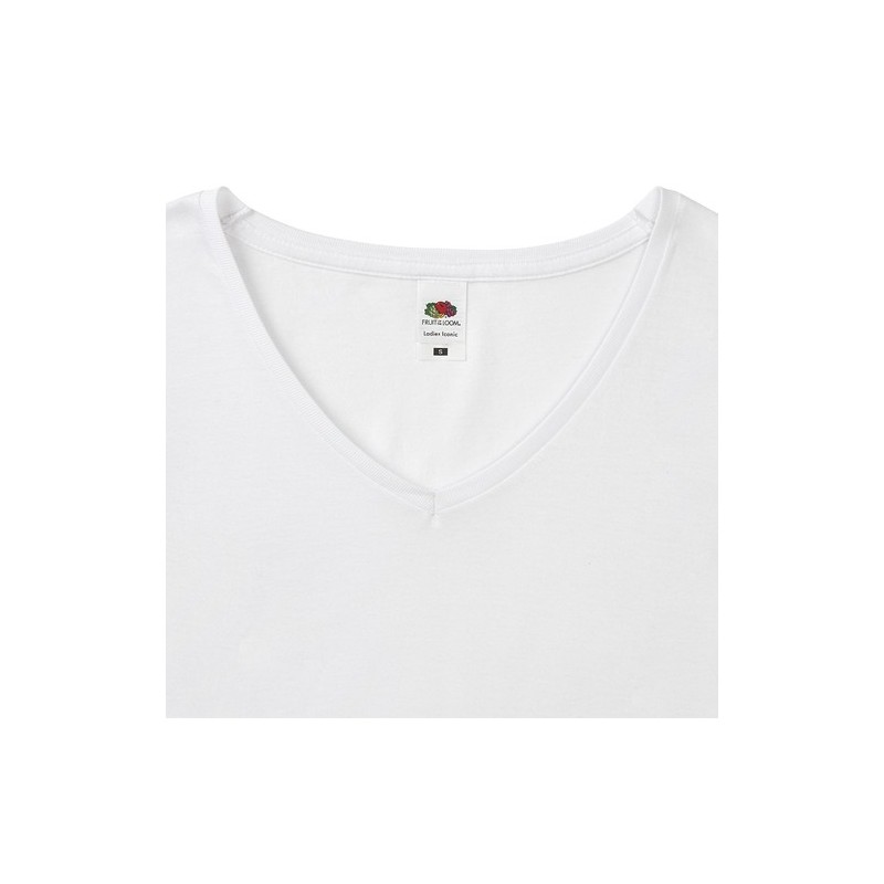 T-Shirt Femme Blanc Iconic V-Neck - Élégance et Confort