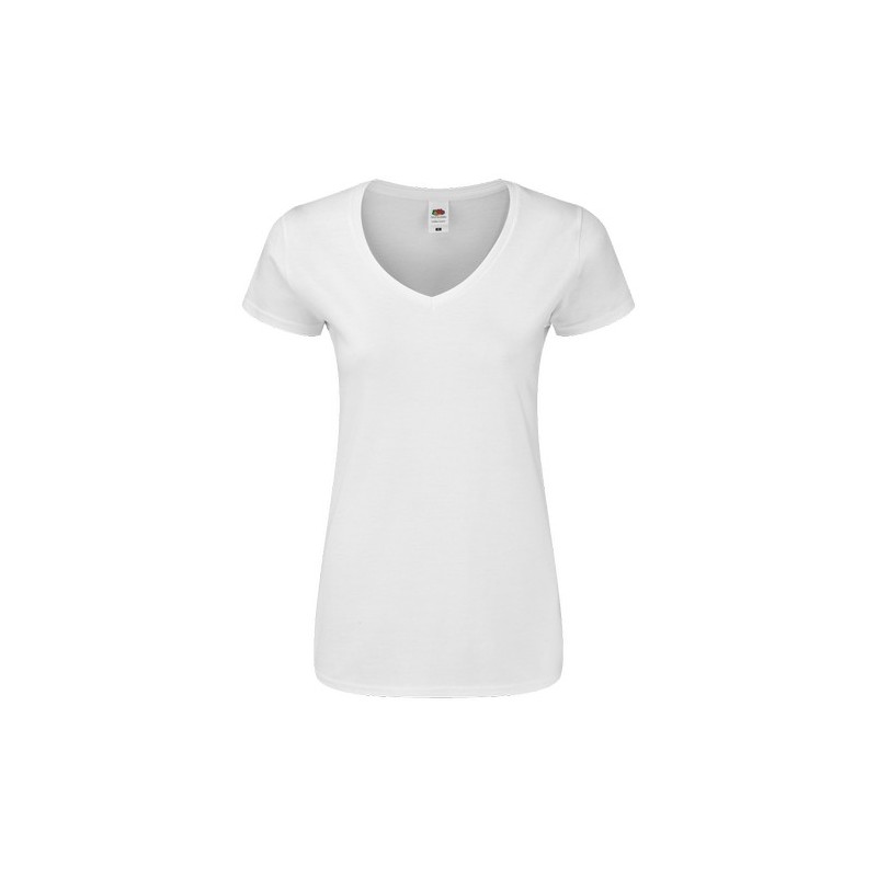 T-Shirt Femme Blanc Iconic V-Neck - Élégance et Confort