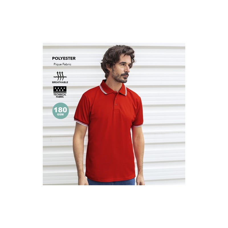 Polo personnalisé pas cher idéal pour vous - Tecnic Zawak Matières : polyester Taille textile : L Couleurs : gris accessoire évé