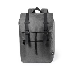 Sac à Dos Éco-responsable Pratique Personnalisé Budley Matières : PET recyclé Couleurs : gris