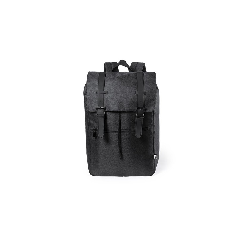 Sac à Dos Éco-responsable Pratique Personnalisé Budley Matières : PET recyclé Couleurs : gris accessoire événementiel unique
