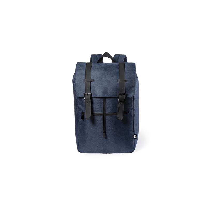 Sac à Dos Éco-responsable Pratique Personnalisé Budley Matières : PET recyclé Couleurs : gris objet publicitaire robuste