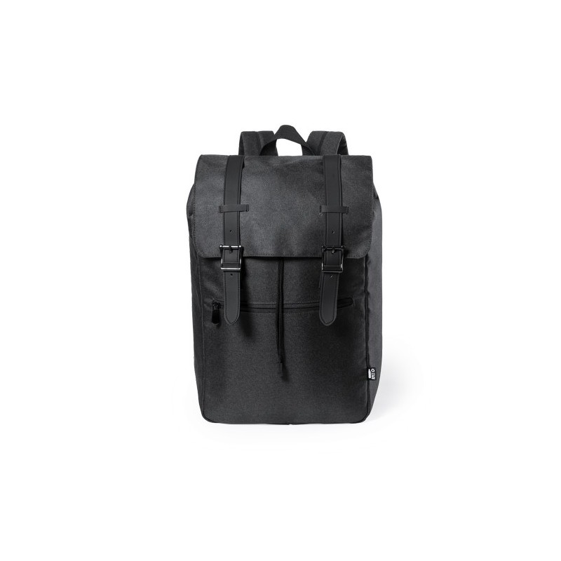 Sac à Dos Éco-responsable Pratique Personnalisé Budley Matières : PET recyclé Couleurs : gris cadeau affaires élégant