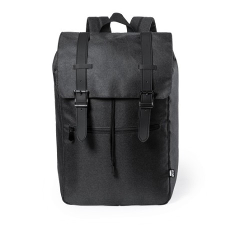 Sac à Dos Éco-responsable Pratique Personnalisé Budley Matières : PET recyclé Couleurs : gris cadeau affaires élégant