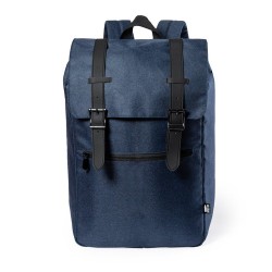Sac à Dos Éco-responsable Pratique Personnalisé Budley Matières : PET recyclé Couleurs : bleu marine personnalisable avec votre 