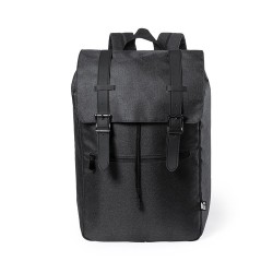 Sac à Dos Éco-responsable Pratique Personnalisé Budley Matières : PET recyclé Couleurs : gris 2