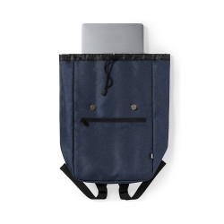 Sac à Dos Éco-responsable Pratique Personnalisé Budley Matières : PET recyclé Couleurs : noir accessoire événementiel unique