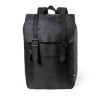 Sac à Dos Éco-responsable Pratique Personnalisé Budley Matières : PET recyclé Couleurs : noir marquage laser ultra précis