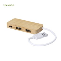 Port USB Écoresponsable en Bambou Personnalisé - Norman pas cher