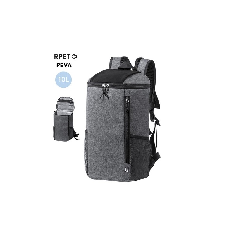 Sac à Dos Isotherme Éco-responsable Personnalisé Kemper Matières : PEVA Couleurs : gris personnalisable avec votre logo