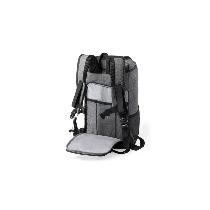 Sac à Dos Isotherme Éco-responsable Personnalisé Kemper Matières : PEVA Couleurs : gris marquage laser ultra précis