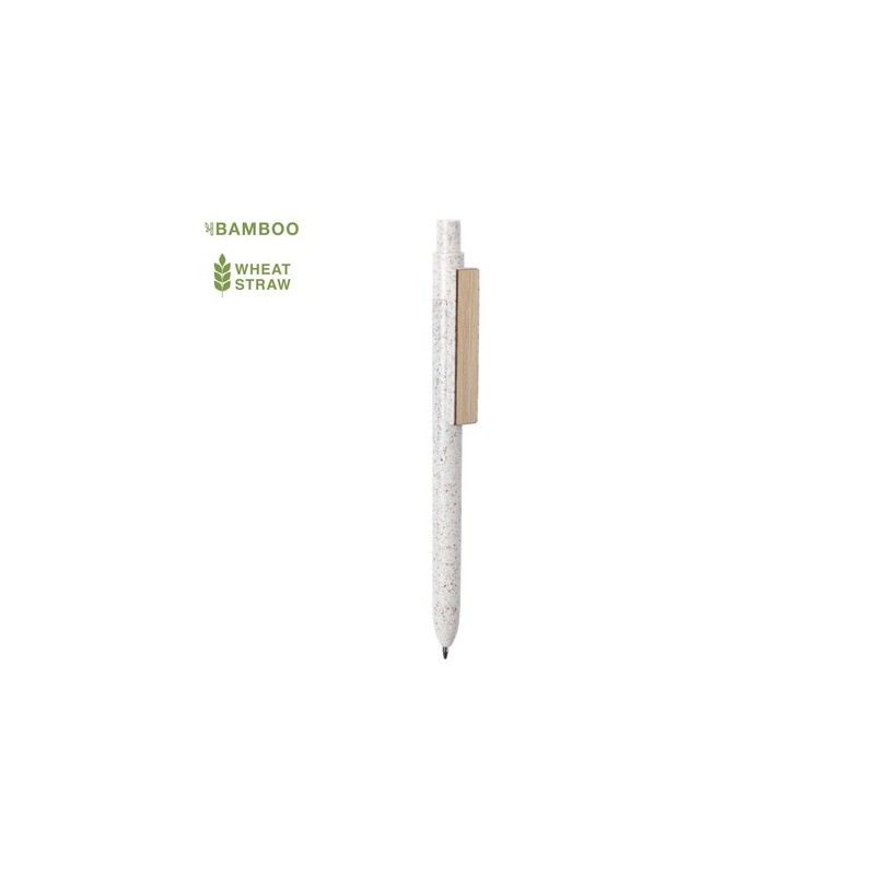 Stylo personnalisé  - Yusin objet publicitaire Matières : bambou Couleurs : naturel personnalisable avec votre logo