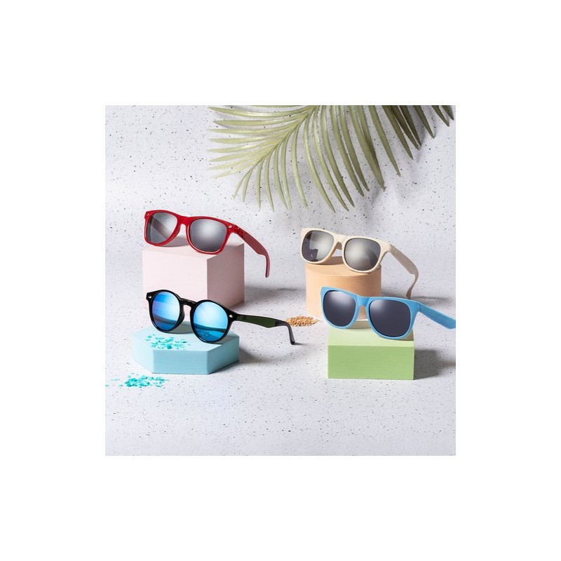 Lunettes de Soleil Personnalisées UV400 Économiques Sigma Matières : PET recyclé Couleurs : bleu personnalisation rapide en Fran