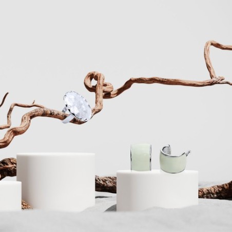 Boucles d'Oreille Personnalisées Éco-responsables Moss impression haute définition