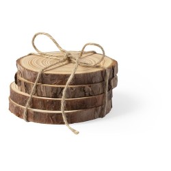 Sous-Verre Éco-responsable et Élégant pour Votre Table - Yantic Matières : bois