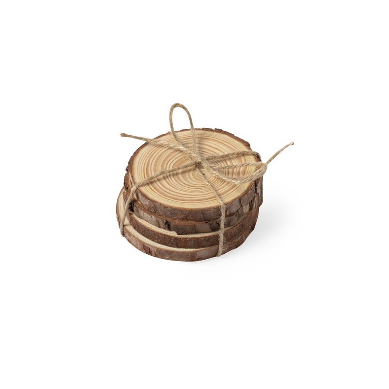 Sous-Verre Éco-responsable et Élégant pour Votre Table - Yantic Matières : bois personnalisable avec votre logo
