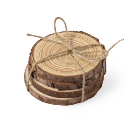 Sous-Verre Éco-responsable et Élégant pour Votre Table - Yantic Matières : bois personnalisable avec votre logo