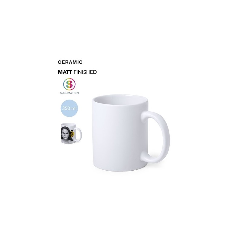 Tasse personnalisée de sublimation unique Talmex Matières : céramique Couleurs : blanc personnalisable avec votre logo