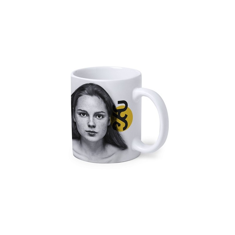 Tasse personnalisée de sublimation unique Talmex Matières : céramique Couleurs : blanc cadeau entreprise pas cher