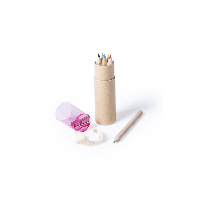 Crayons de Couleur Éco-responsables Personnalisés - Set Baby Matières : carton recyclé Couleurs : bleu personnalisable avec votr