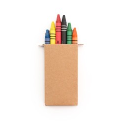 Boîte Crayons Pichi - 6 Crayons Cire Couleurs Vives 2