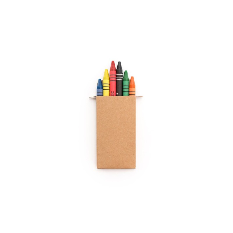 Boîte Crayons Pichi - 6 Crayons Cire Couleurs Vives