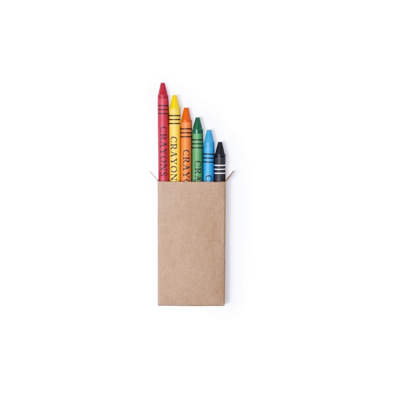 Boîte Crayons Pichi - 6 Crayons Cire Couleurs Vives