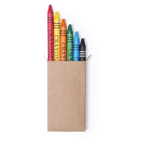 Boîte Crayons Pichi - 6 Crayons Cire Couleurs Vives
