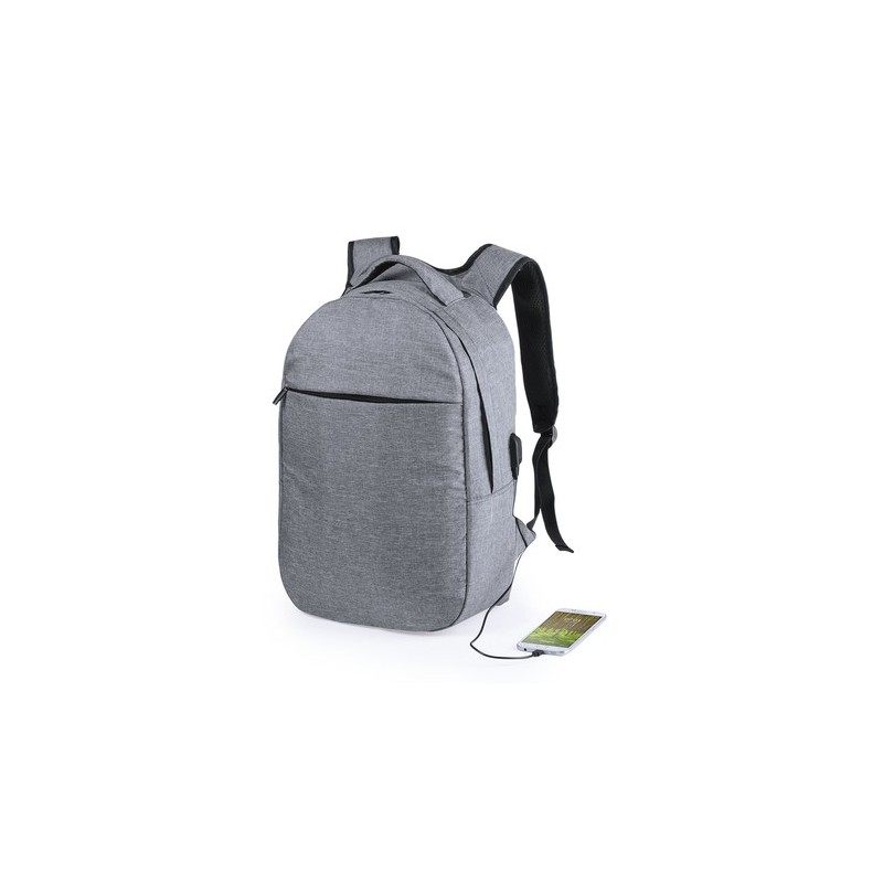 Sac à Dos Personnalisé Sécurisé et Pratique Rigal - pas cher Matières : polyester Couleurs : gris cadeau entreprise pas cher