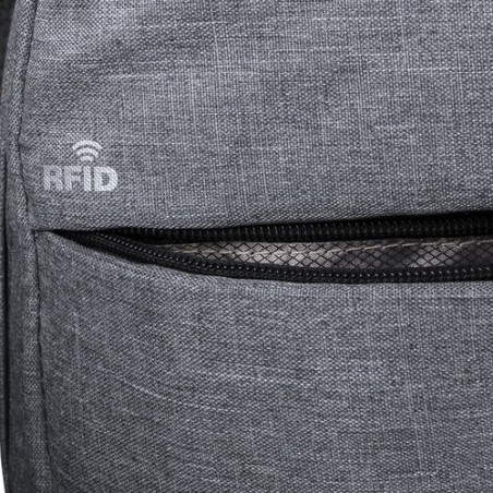 Sac à Dos Personnalisé Sécurisé et Pratique Rigal - pas cher Matières : polyester Couleurs : gris goodies publicitaire événement