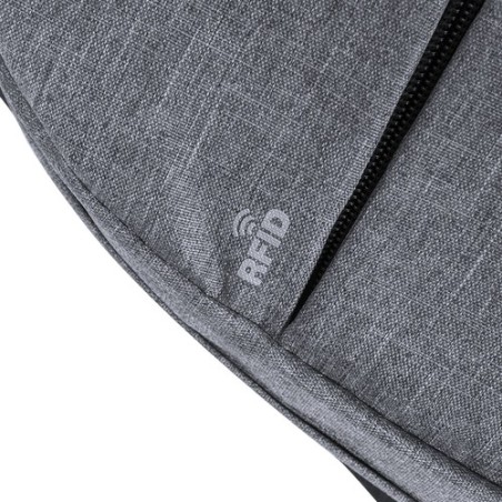 Sac à Dos Personnalisé Sécurisé et Pratique Rigal - pas cher Matières : polyester Couleurs : gris marquage laser ultra précis