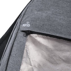 Sac à Dos Personnalisé Sécurisé et Pratique Rigal - pas cher Matières : polyester Couleurs : gris livraison express 24h 48h