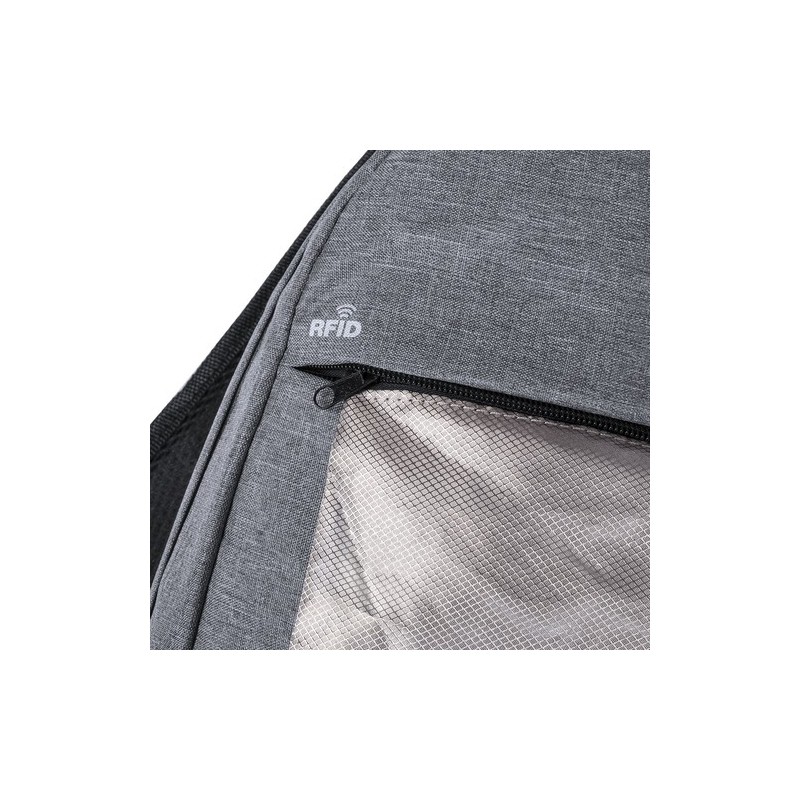 Sac à Dos Personnalisé Sécurisé et Pratique Rigal - pas cher Matières : polyester Couleurs : gris livraison express 24h 48h
