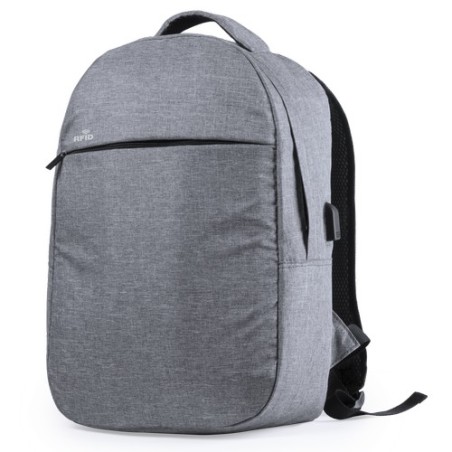 Sac à Dos Personnalisé Sécurisé et Pratique Rigal - pas cher Matières : polyester Couleurs : gris cadeau collaborateur premium