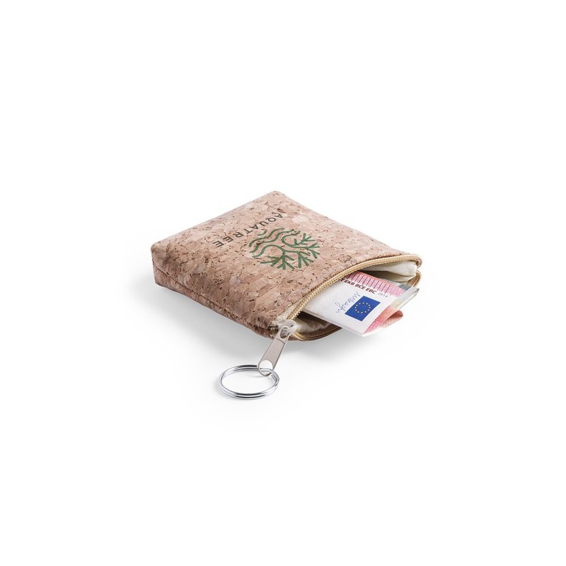 Porte Monnaie Éco-responsable Pratique Personnalisé Pas Cher - Dabey Matières : liège
