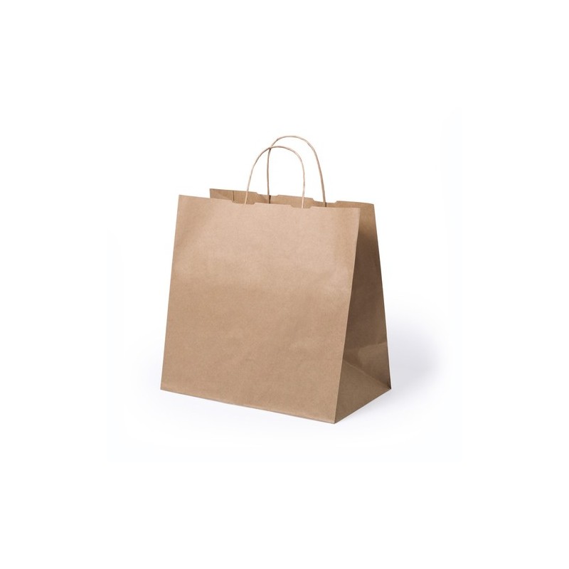Sac en Papier Personnalisé Take Away Matières : papier recyclé personnalisable avec votre logo